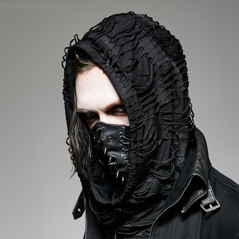 Rock Field CS Spike Unisex Punk Rope Leather Mask