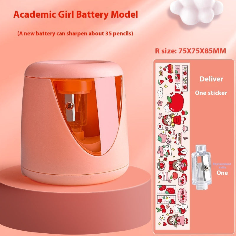 Automatic Cute Children's Pencil Sharpener Roll Portable Electric Pencil Sharpener