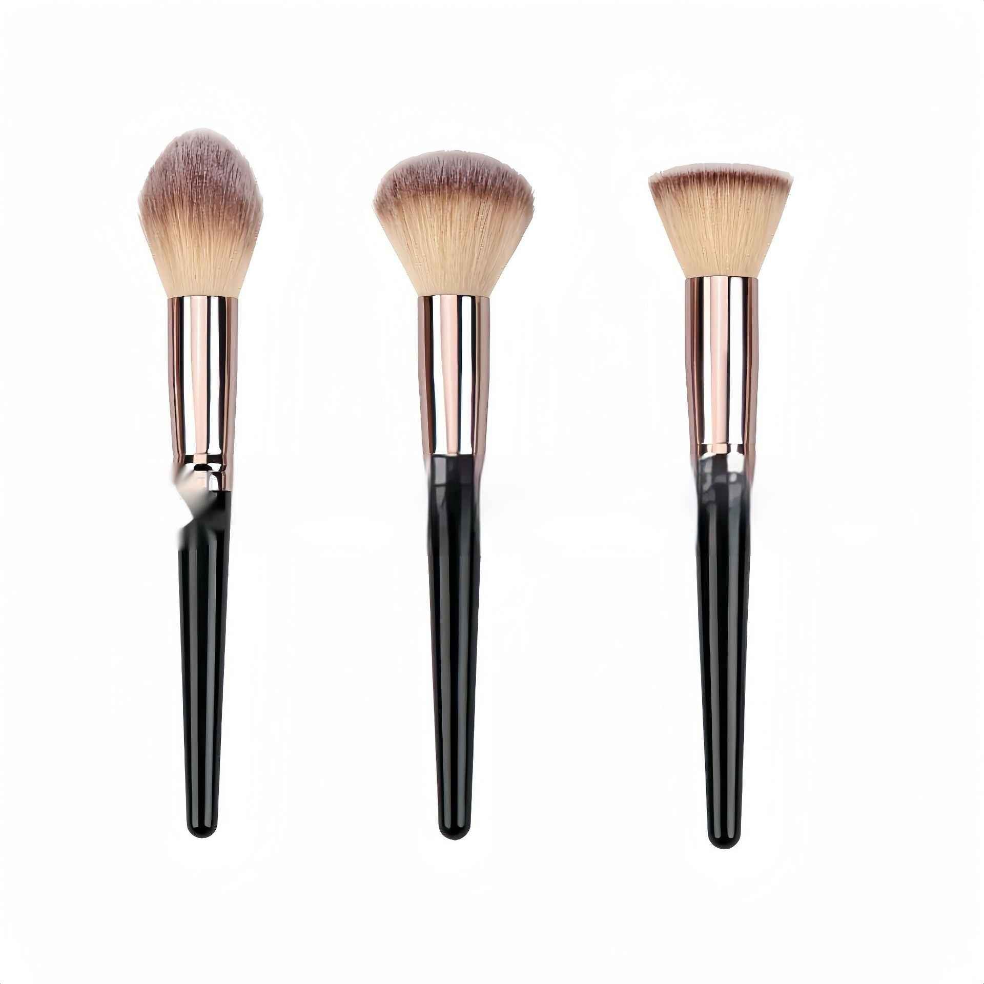 Black Makeup Brush Set Foundation Eyeshadow Highlight