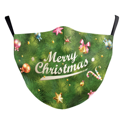 Christmas Beard Digital Printing Face Mask