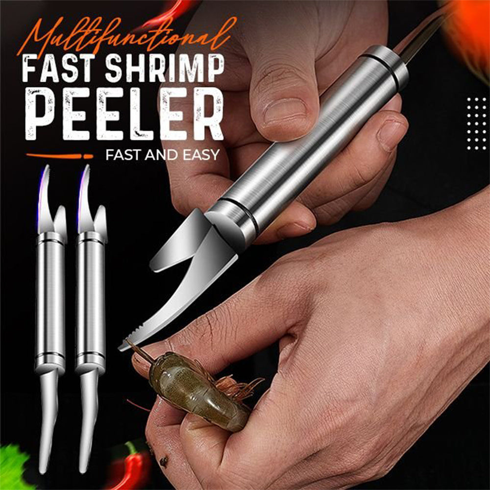 Multi-functional Stainless Steel Shrimp Peeler for Easy Shelling and Preparation
