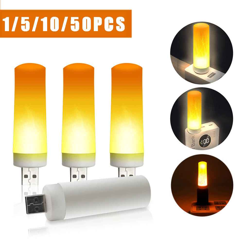 USB Atmosphere Light - LED Flame Effect Portable Night Lamp - Mallora Shop