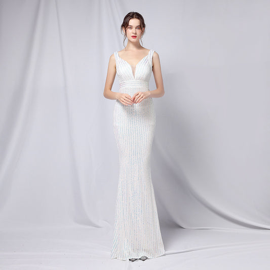 New Sequined Fishtail Long Dress