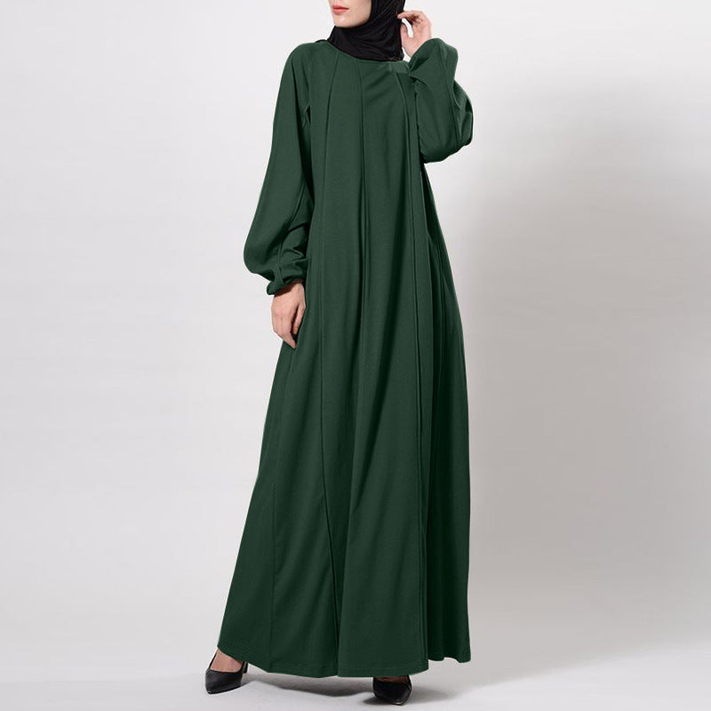 Temperament Pendeln Einfarbig Kleid Islamischen Muslimischen Lose Robe