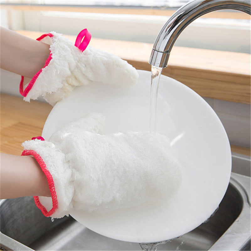 Bamboo Fiber Non-Oily Dishwashing Gloves for Eco-Friendly Cleaning - Mallora Shop