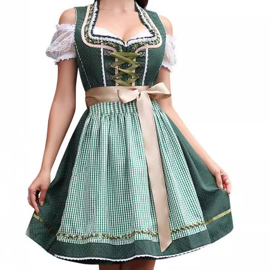 Halloween Maid Uniform Barpool Women's Sexy Mini Dress Dirndl