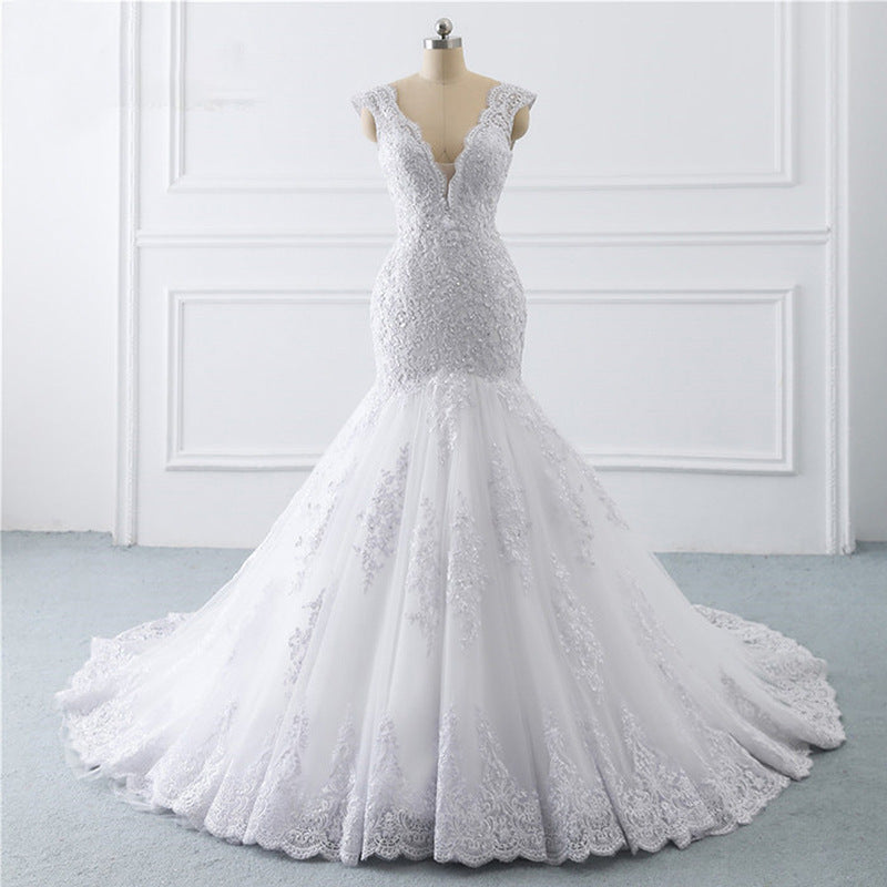 Mermaid Light Wedding Dress Sexy Trailing Luxury Sen Is Thin Bride French Retro