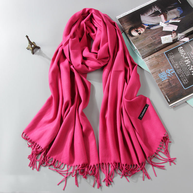 Fashion Cashmere Dual-use Shawl Warm Scarf