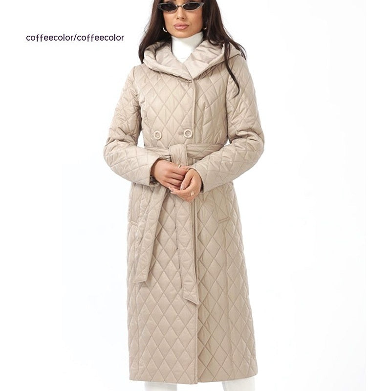 Women Winter Clothing Coat Hooded Padded Cotton Coat Lightweight