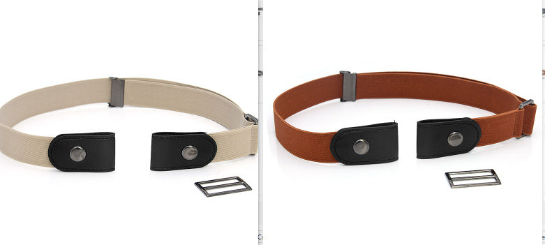 New Slim Elastic Invisible Belt Simple Lazy Belt Fat Elastic Leather