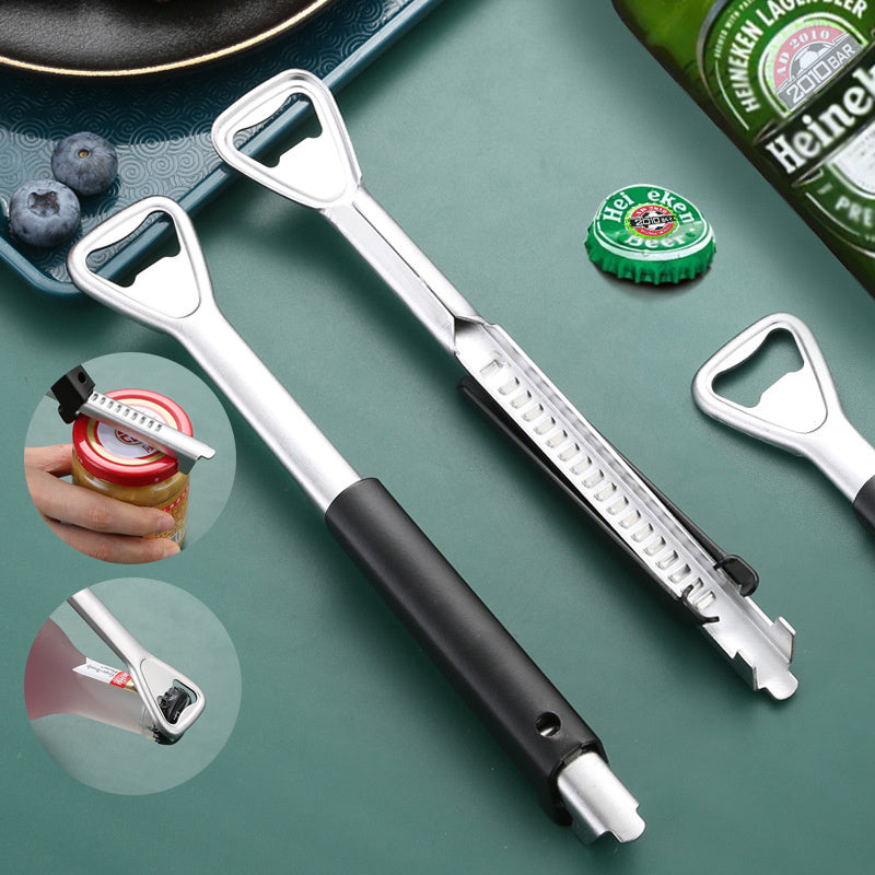 2-in-1 Adjustable Stainless Steel Can Opener Beer Starter
