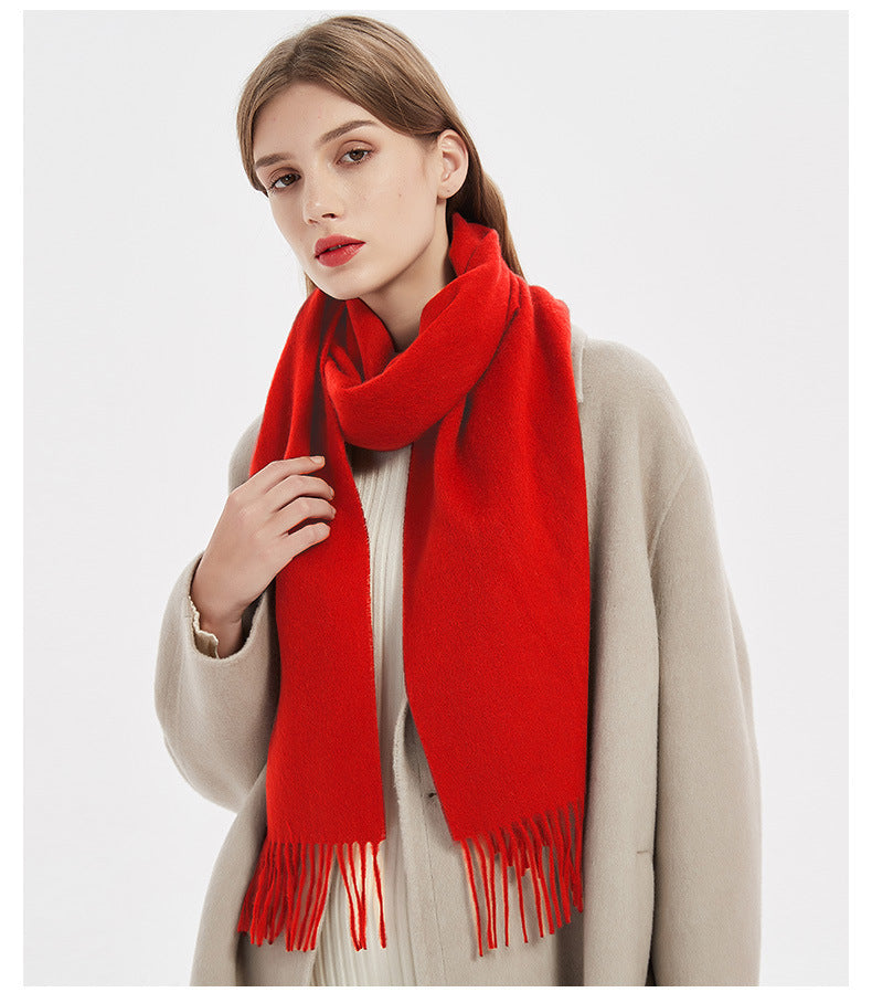 Fashion Women's Solid Color Cashmere Warm Scarf