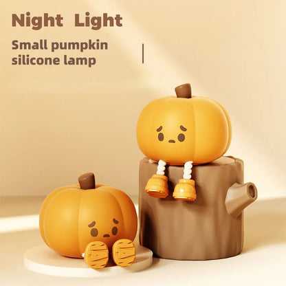 Cute Pumpkin Night Light - Soft Silicone Lamp
