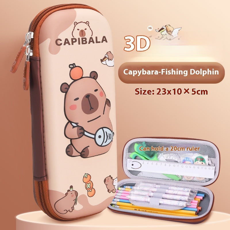 Cartoon 3D Three-dimensional Capabala Children's Stationery Box