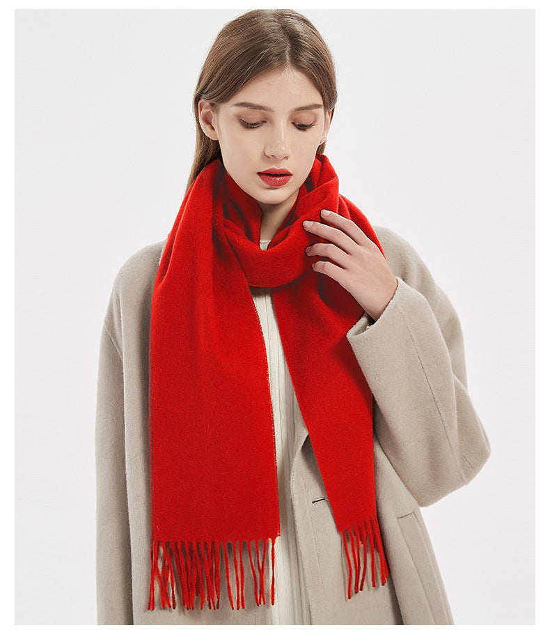 Fashion Women's Solid Color Cashmere Warm Scarf