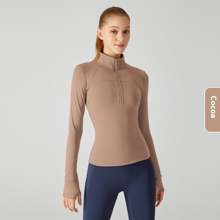 Fleece-lined Long Sleeve  Yoga Top