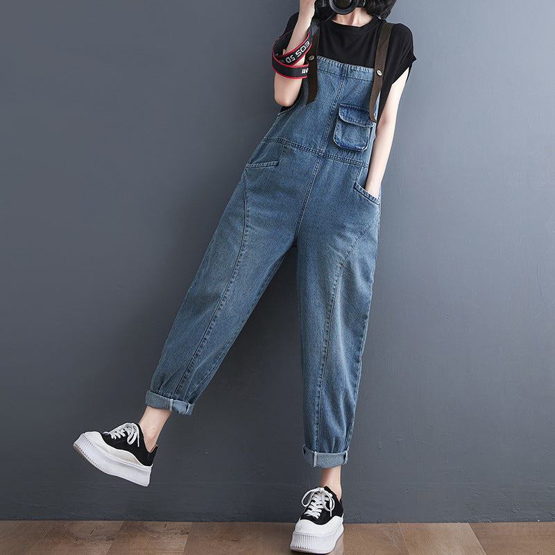 Koreanische Version der neuen Spot Strap Spring Jeans für Damen