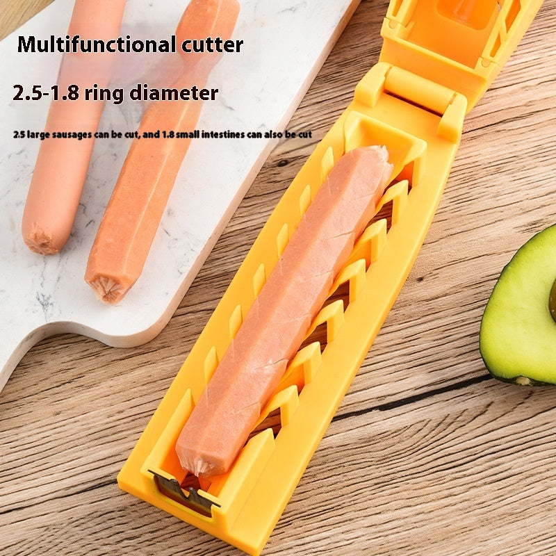 Sausage Cutter Flower Holder - Durable Stainless Steel & ABS Design - Mallora Shop