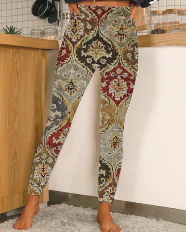 Hawaiian Style Digital Printing 3D Leggings For Men And Women