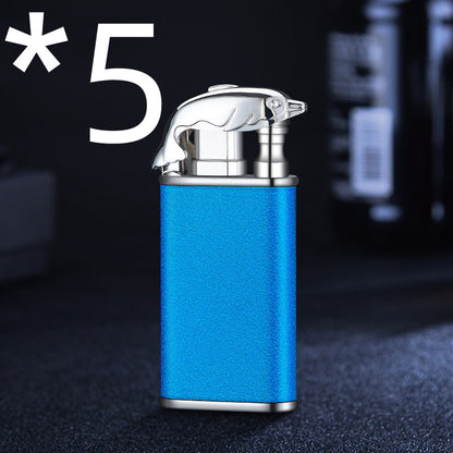 Creative Blue Flame Lighter with Dolphin & Dragon Design