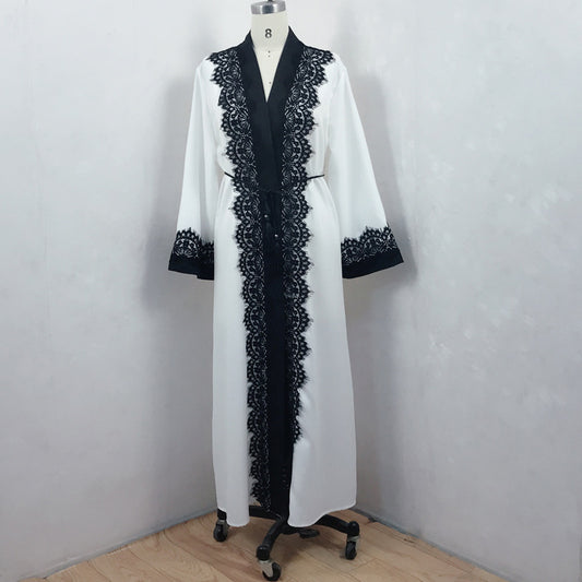 Muslim Women's Lace Dress Cardigan Robe