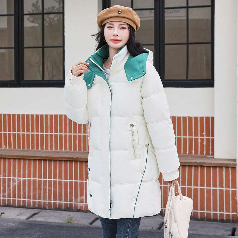 Winter Loose Down Cotton-padded Coat Women's Coat Mid-length Thickened