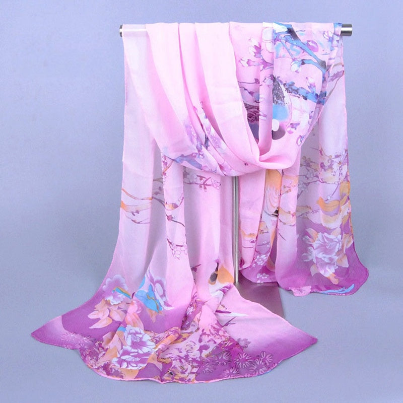 Chiffon Printed Chiffon Scarf For Women