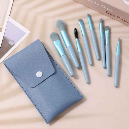 8 PCs Macarons Mini Makeup Brushes Suit Portable Models Beauty Tools