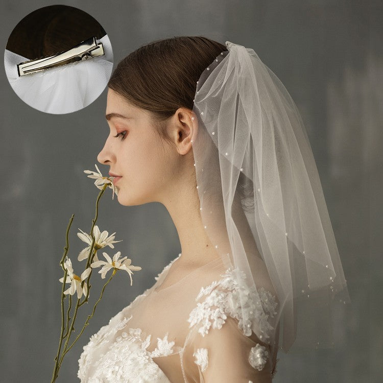 Women's Retro Short Wedding Bride Headdress