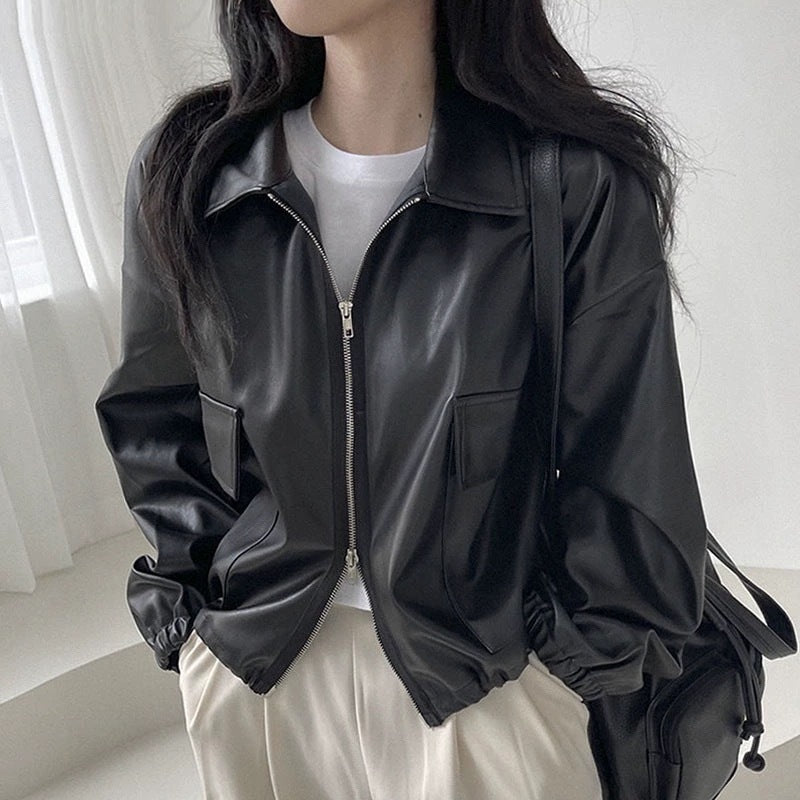 Women Versatile Long Sleeve Short Coat