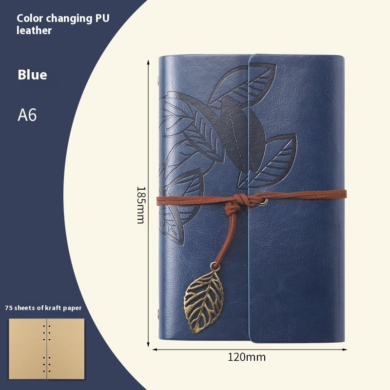 Creative Notebook Stationery One Leaf Zhiqiu Travel Diary Book Loose Leaf Vintage Leaves One Piece