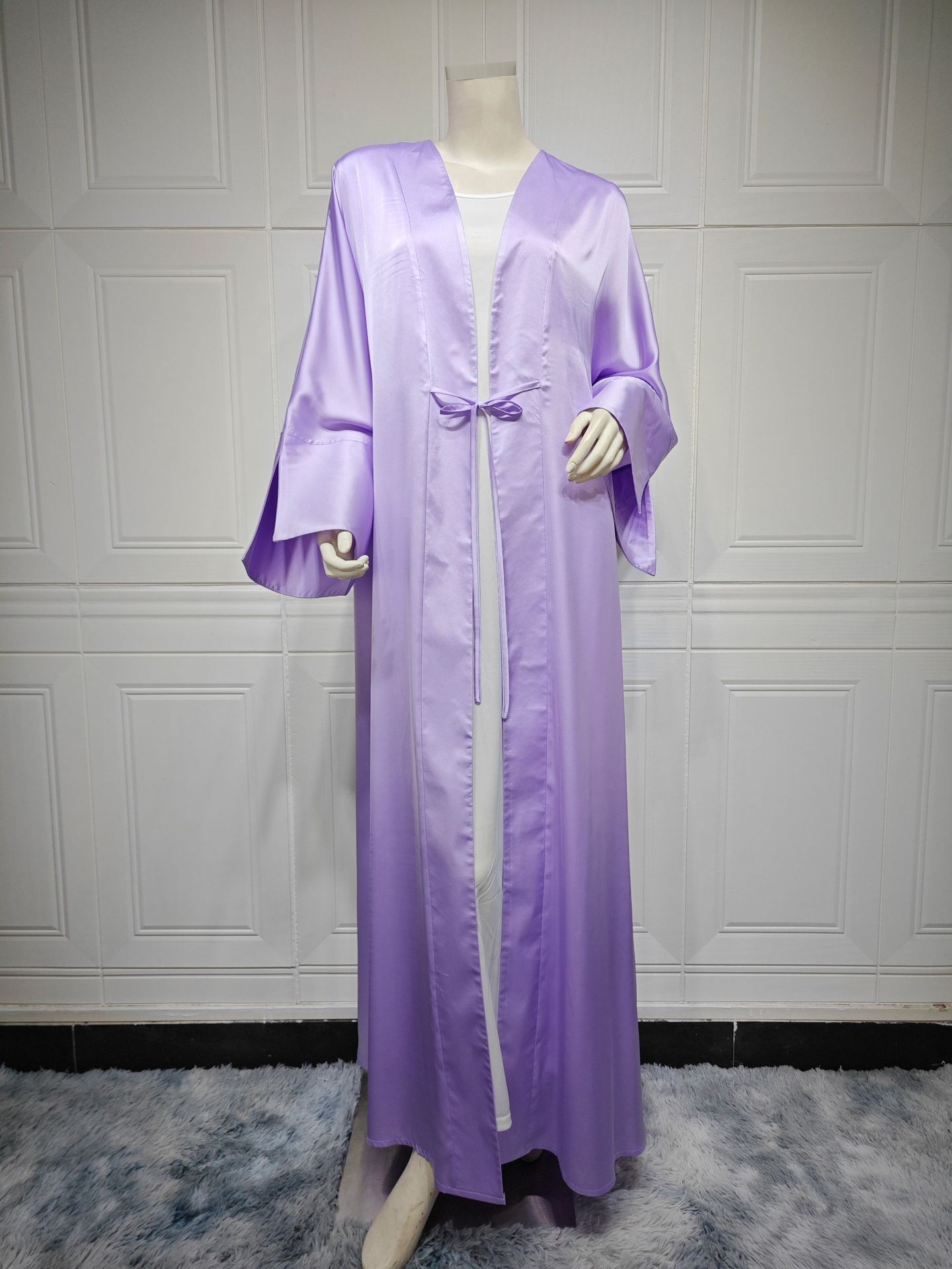 Naher Osten Muslim Robe Mode Satin Weiches Kleid