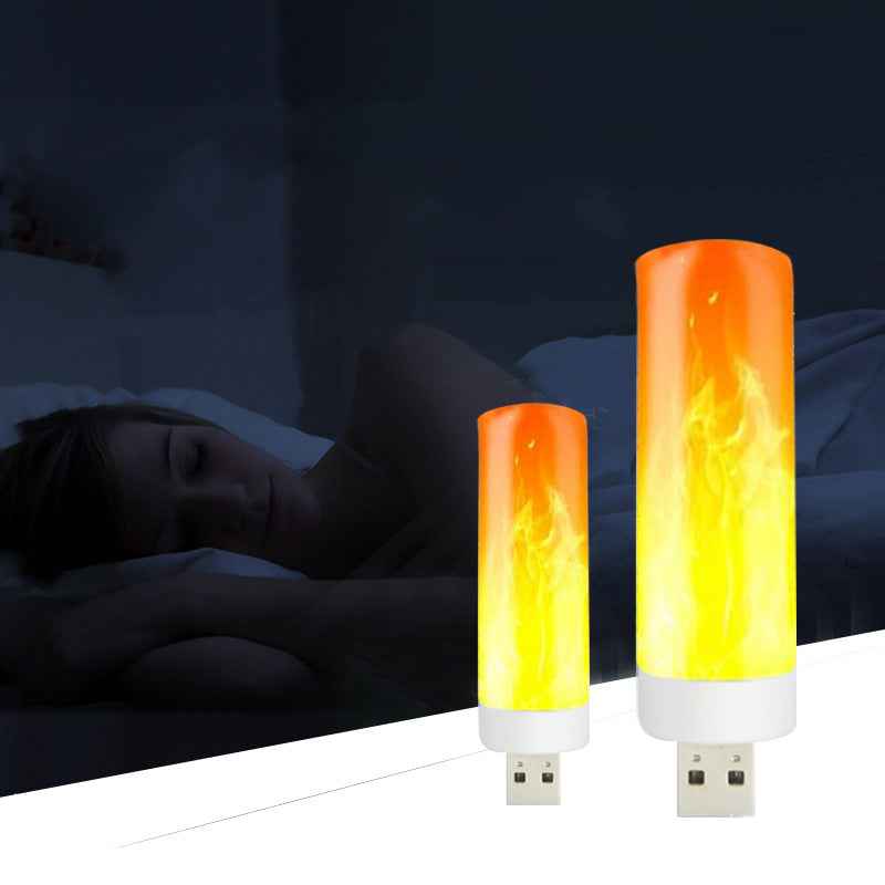 USB Atmosphere Light - LED Flame Effect Portable Night Lamp - Mallora Shop