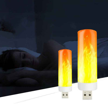 USB Atmosphere Light - LED Flame Effect Portable Night Lamp - Mallora Shop