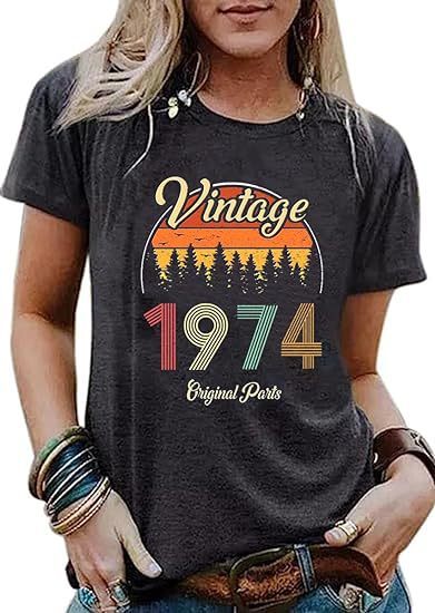 Vintage Women's Letter Vintage Print Party Top