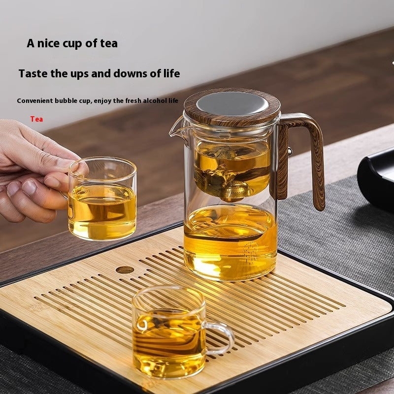 One Click Magnetic Teapot with Wood Handle